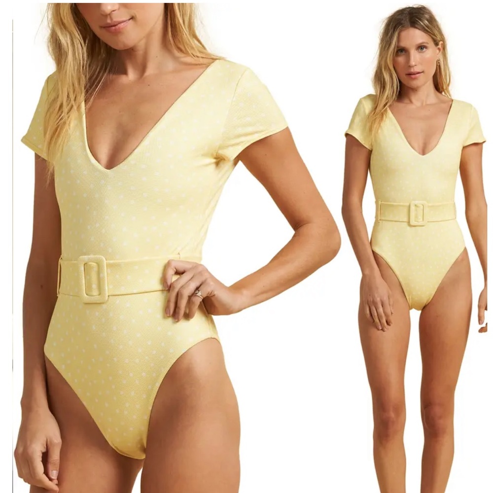 BILLABONG x The Salty Blonde Sundipped Cap Sleeve One-Piece Swimsuit, SIZE XL